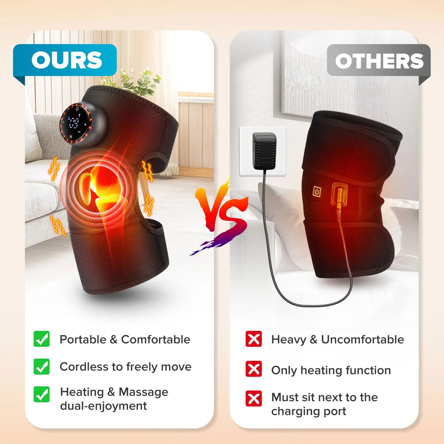 ThermaRelief™ – Electric Heated Shoulder & Knee Massager