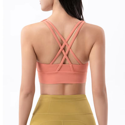 Nylon Top Women Bra Sexy Top Woman Breathable Underwear Women Fitness Yoga Sports Bra for Women Gym 30 Colors